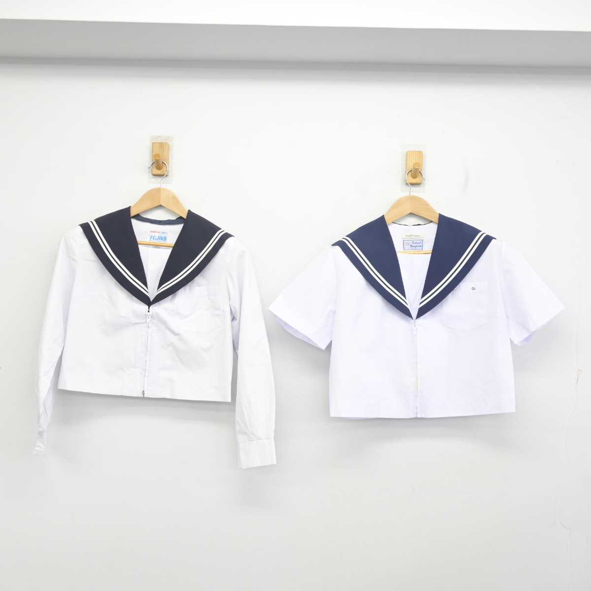 【中古】愛知県 南陵中学校 女子制服 2点 (セーラー服・セーラー服) sf088385