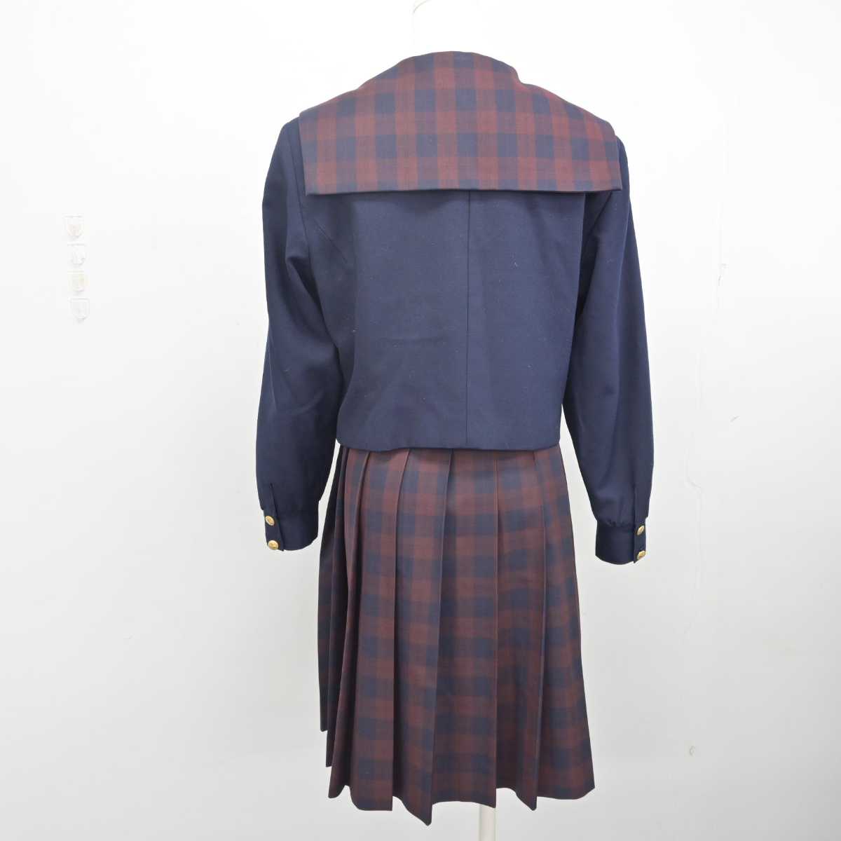 【中古】岡山県 就実中学校 女子制服 2点 (セーラー服・スカート) sf088458