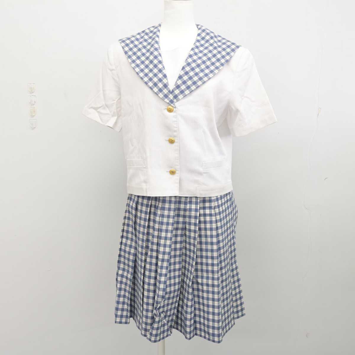 【中古】岡山県 就実中学校 女子制服 2点 (セーラー服・スカート) sf088459