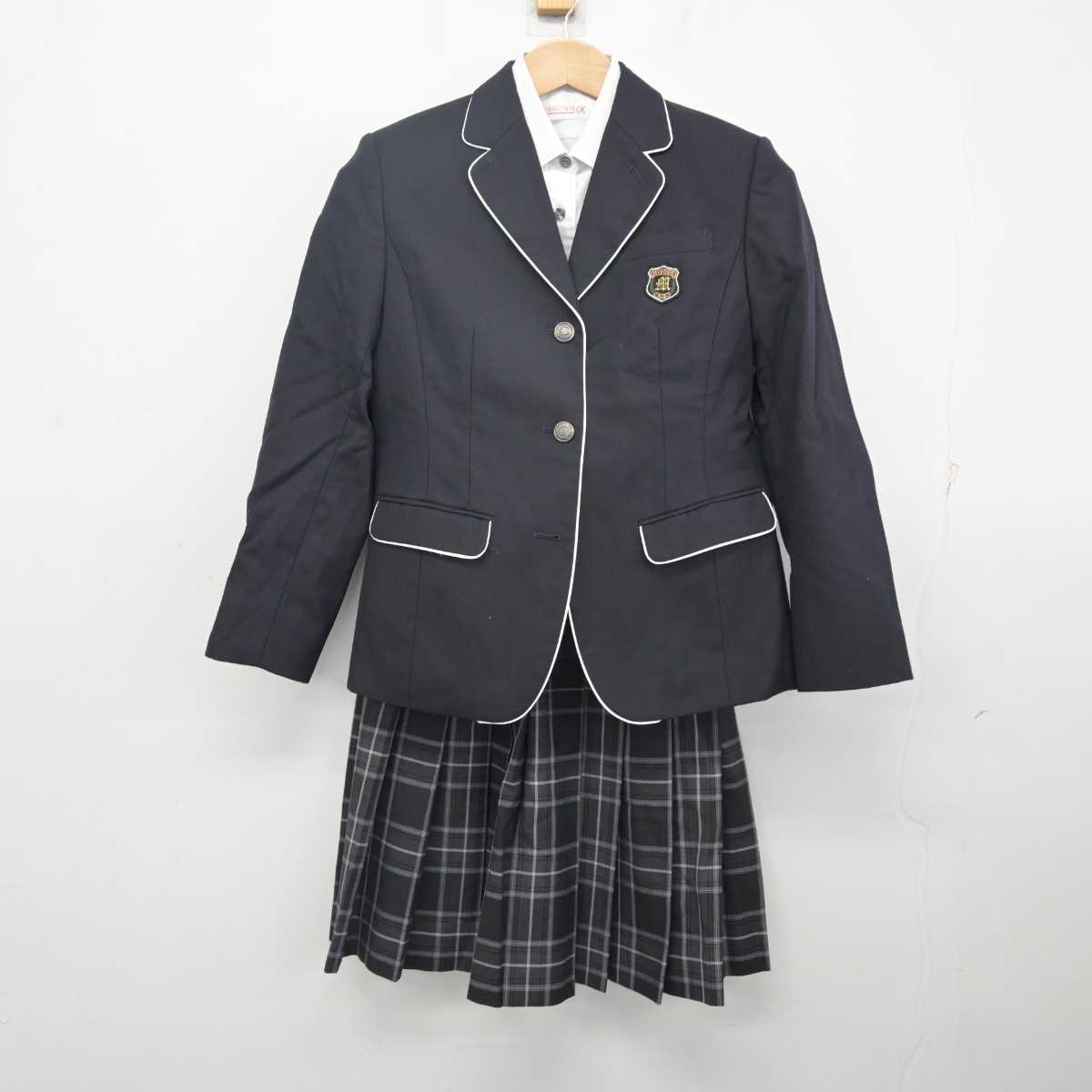 【中古】大分県 別府溝部学園高等学校/旧制服 女子制服 3点 (ブレザー・シャツ・スカート) sf088473