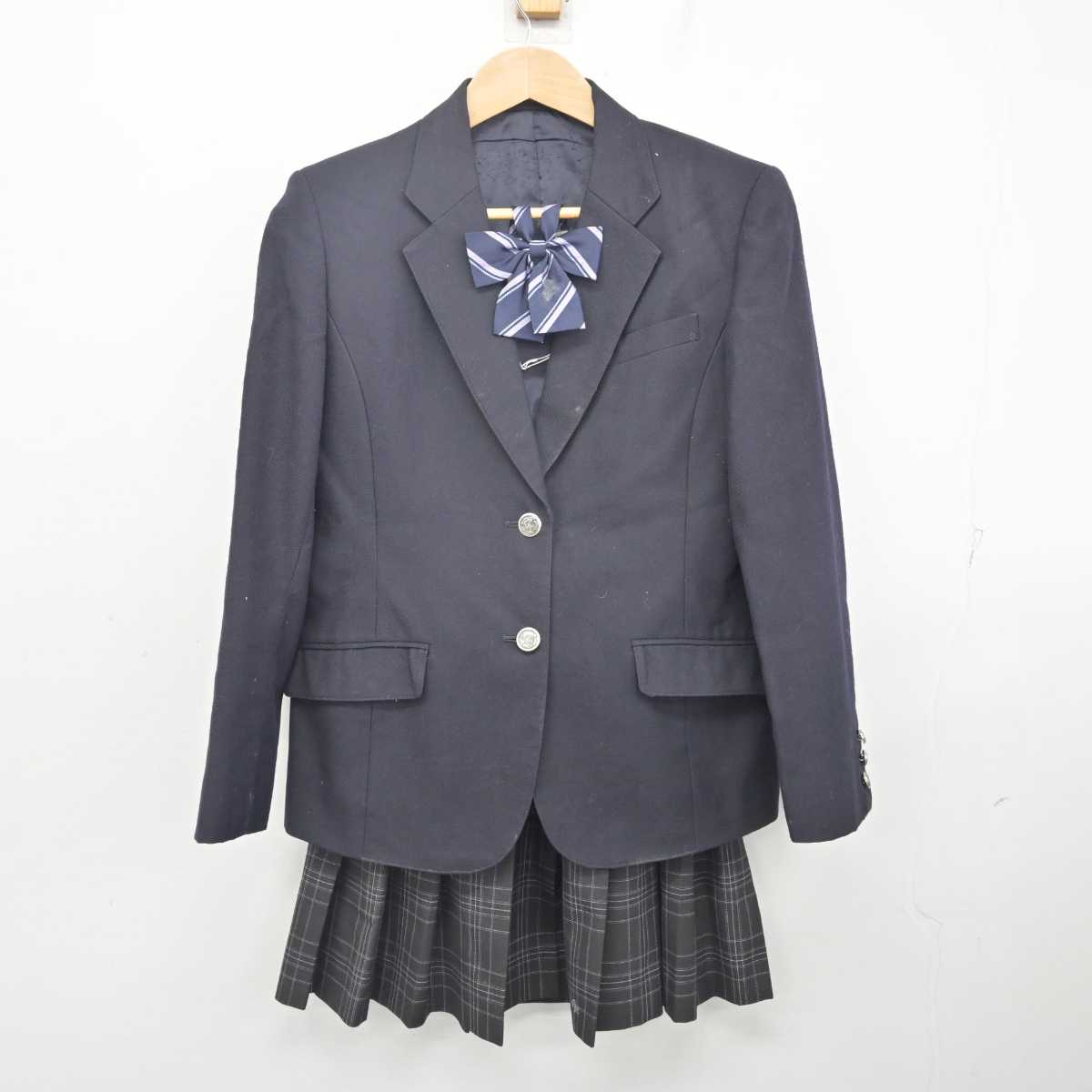 【中古】東京都 小川高等学校 女子制服 4点 (ブレザー・スカート) sf088483