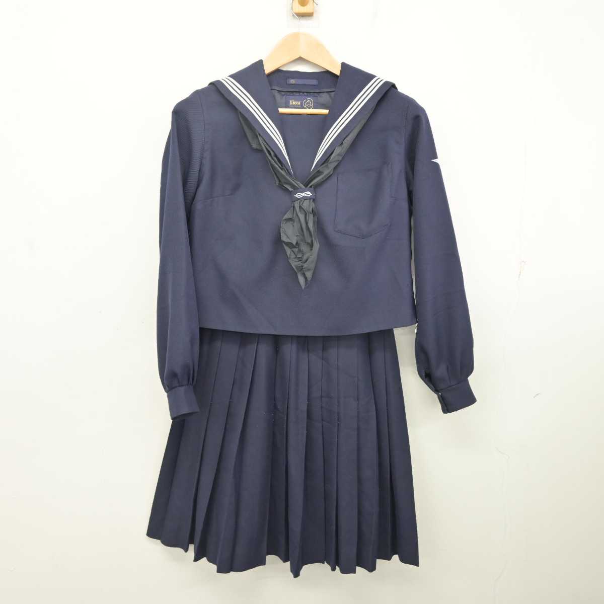 【中古】大分県 大分上野丘高等学校 女子制服 3点 (セーラー服・スカート) sf088484