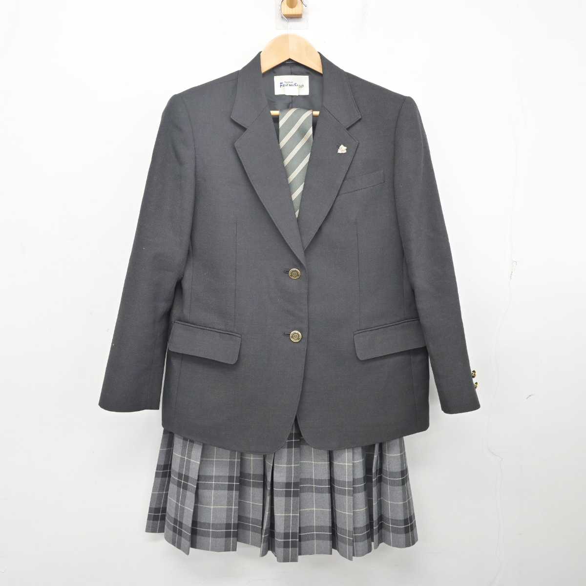 【中古】北海道 北海道小樽高等支援学校 女子制服 5点 (ブレザー・スカート) sf088486