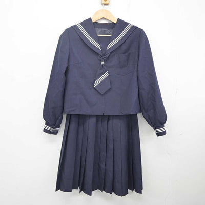 【中古】静岡県 清水町立南中学校 女子制服 3点 (セーラー服・スカート) sf088494