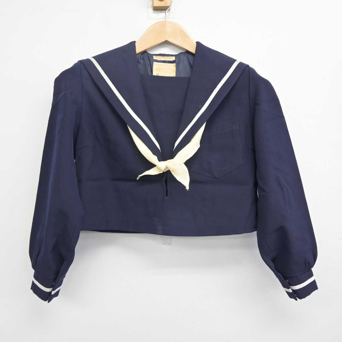 【中古】愛知県 金城学院中学校 女子制服 3点 (セーラー服・スカート) sf088515