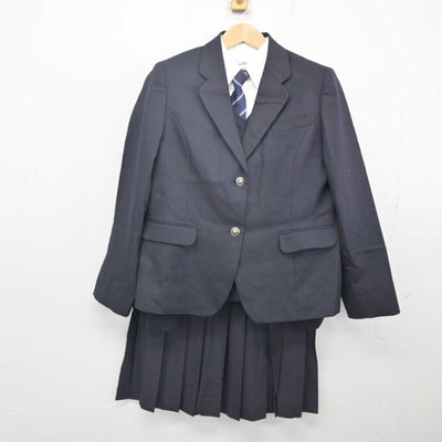 【中古】福岡県 武蔵台高等学校 女子制服 5点 (ブレザー・ニット・シャツ・スカート) sf088563