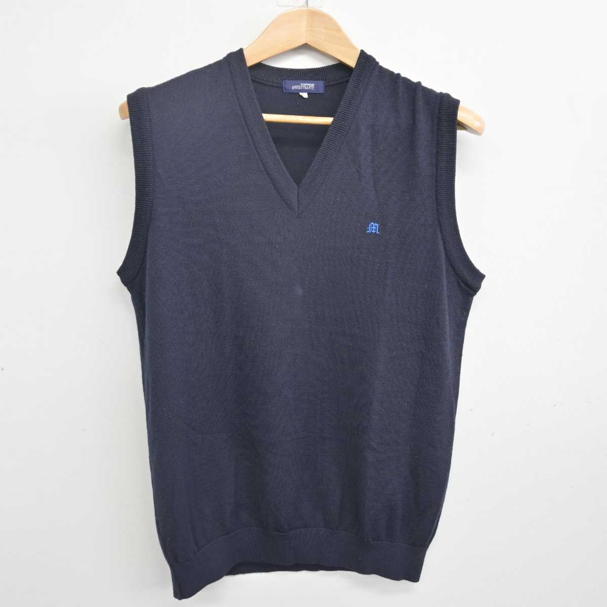 中古】福岡県 武蔵台高等学校 女子制服 2点 (ニットベスト・シャツ