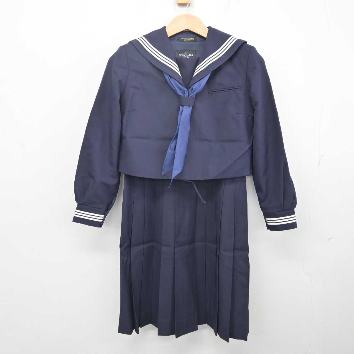 【中古】東京都 青戸中学校 女子制服 3点 (セーラー服・ジャンパースカート) sf088577