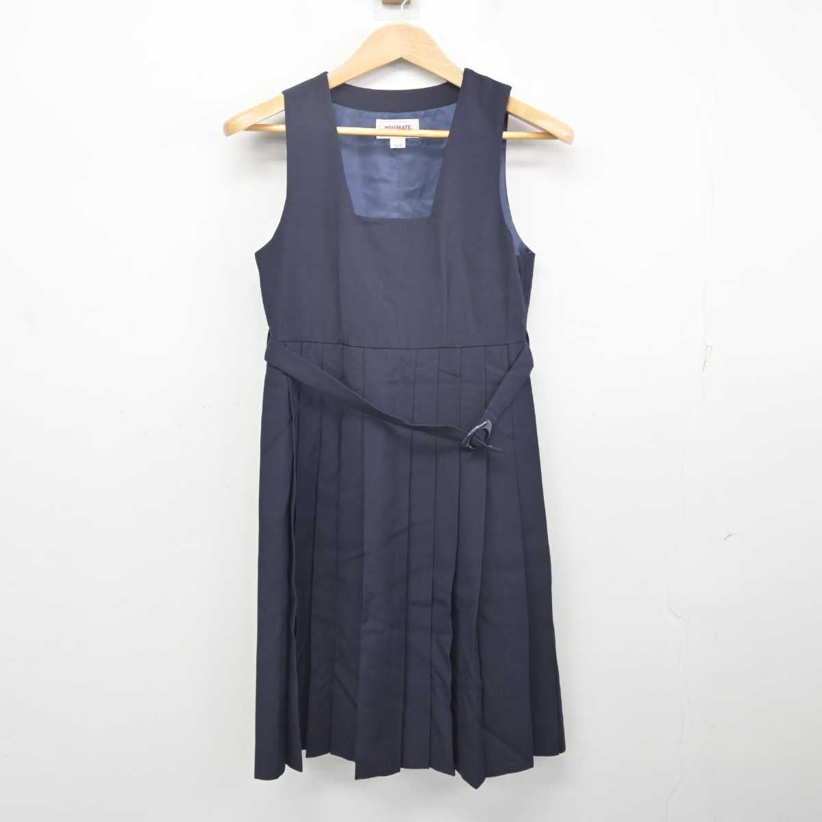 【中古】千葉県 姉崎中学校 女子制服 4点 (セーラー服・ジャンパースカート) sf088583