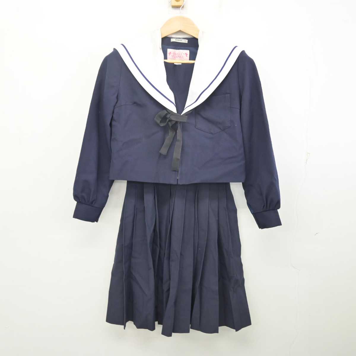 【中古】愛知県 若葉中学校 女子制服 3点 (セーラー服・スカート) sf088584