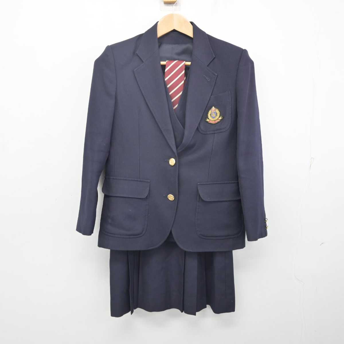 【中古】東京都 東海大学付属高輪台高等学校 女子制服 4点 (ブレザー・ベスト・スカート) sf088588