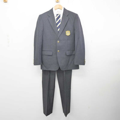 【中古】東京都 桜丘高等学校 男子制服 4点 (ブレザー・シャツ・ズボン) sf088596