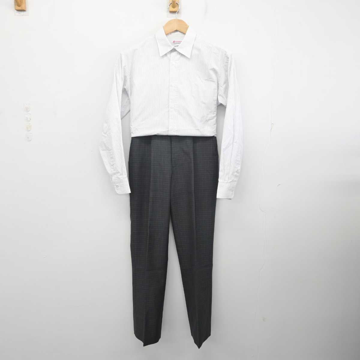 【中古】東京都 桜丘高等学校 男子制服 4点 (ブレザー・シャツ・ズボン) sf088596