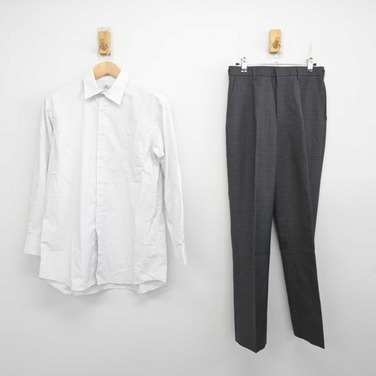 【中古】東京都 桜丘高等学校 男子制服 4点 (ブレザー・シャツ・ズボン) sf088596