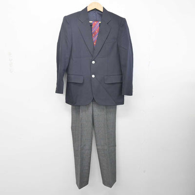 【中古】東京都 飛鳥中学校 男子制服 4点 (ブレザー・ズボン・ズボン) sf088601