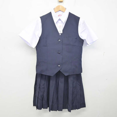 【中古】埼玉県 浦和商業高等学校 女子制服 3点 (ベスト・シャツ・スカート) sf088612