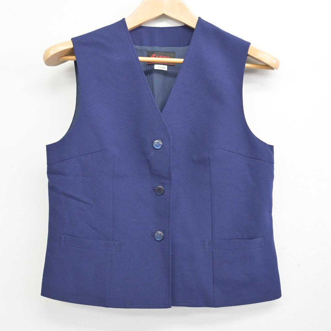 中古】千葉県 八街南中学校 女子制服 2点 (ベスト・スカート) sf088887