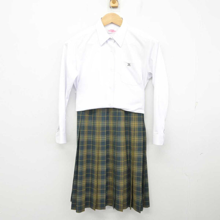 中古】滋賀県 大津商業高等学校 女子制服 3点 (シャツ・スカート