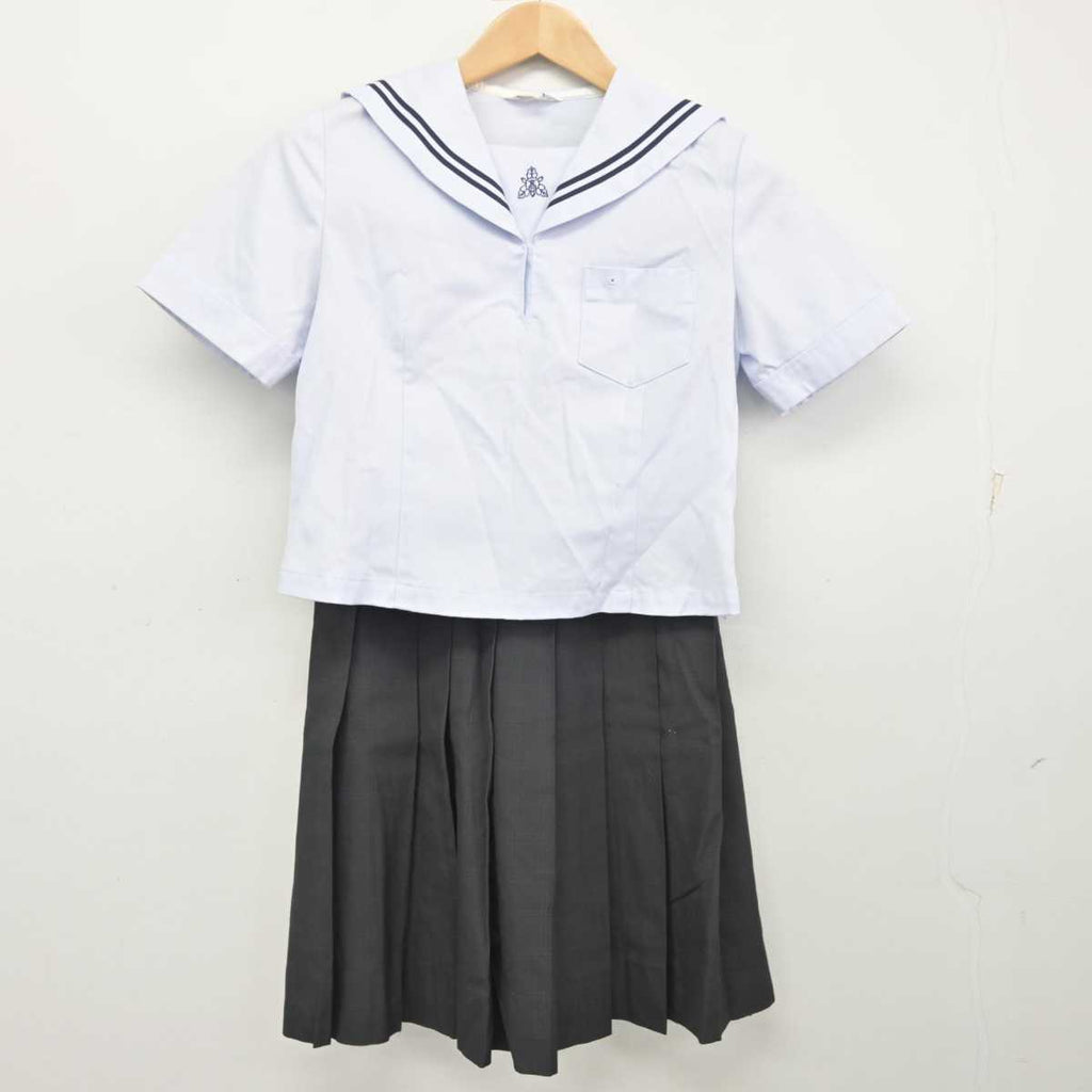 US764(中古) 熊本県 私立 菊池女子高校 ブラウス スカート 2点