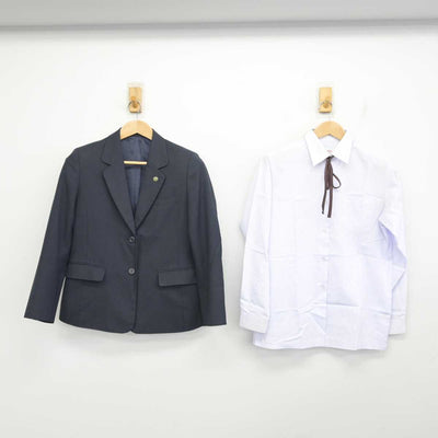 【中古】徳島県 徳島商業高等学校 女子制服 4点 (ブレザー・シャツ・ジャンパースカート) sf089205