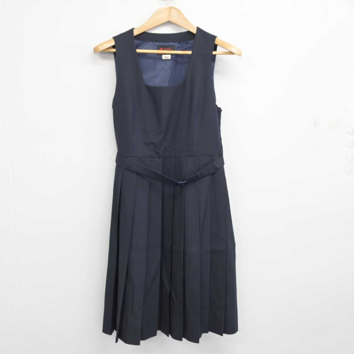 【中古】徳島県 徳島商業高等学校 女子制服 4点 (ブレザー・シャツ・ジャンパースカート) sf089205