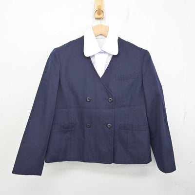 【中古】京都府 京都教育大学附属桃山中学校 女子制服 2点 (ブレザー・シャツ) sf089287