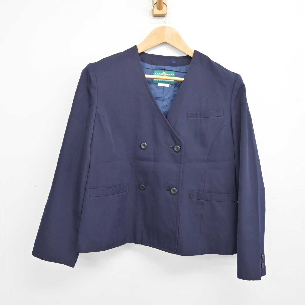 【中古】京都府 京都教育大学附属桃山中学校 女子制服 2点 (ブレザー・シャツ) sf089287