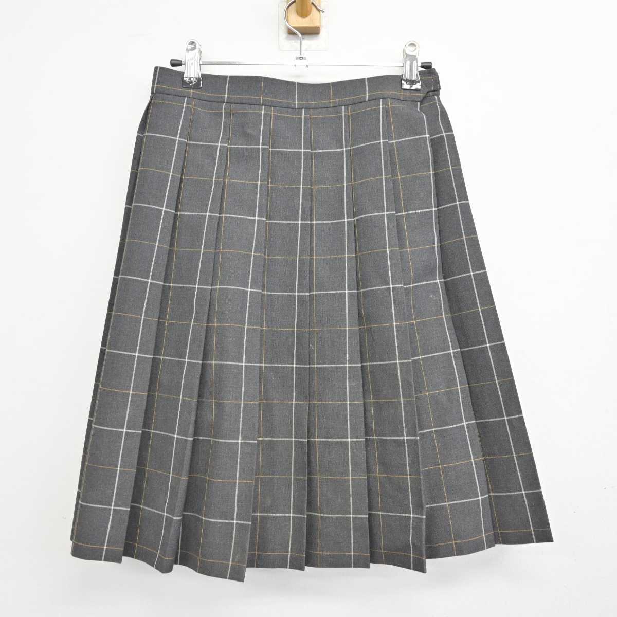 中古】東京都 法政大学高等学校 女子制服 2点 (ニット・スカート