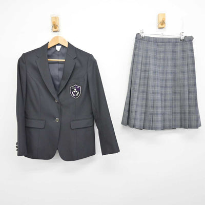 【中古】大阪府 同志社香里中学校・高等学校 女子制服 2点 (ブレザー・スカート) sf089577