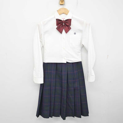 【中古】福岡県 筑紫中央高等学校 女子制服 5点 (ブレザー・ベスト・シャツ・スカート) sf089587