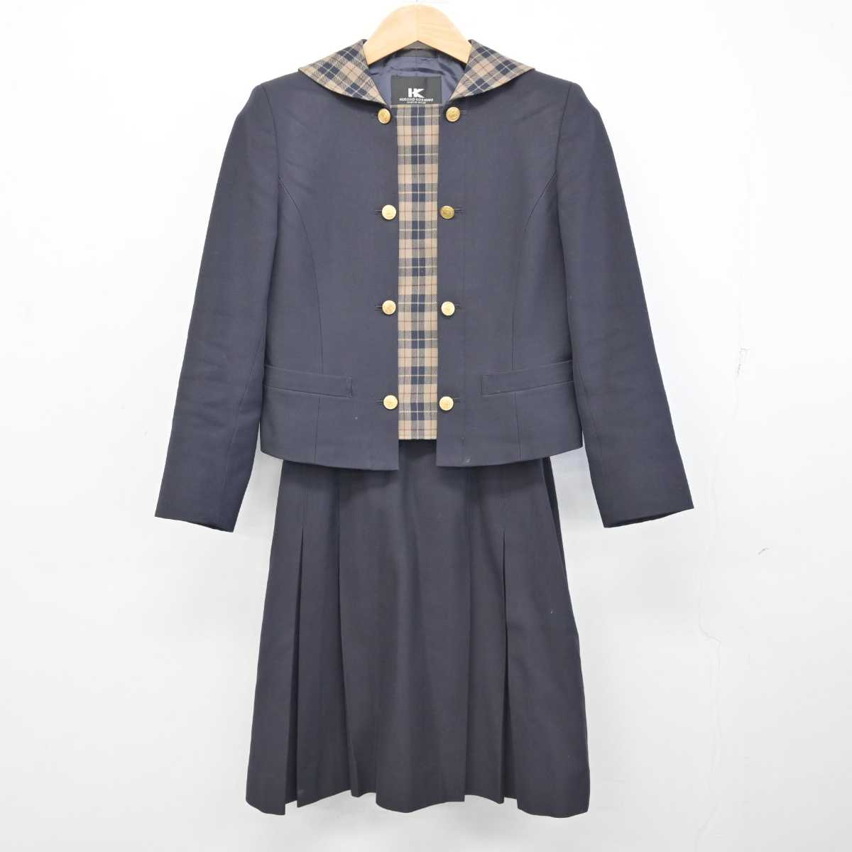 【中古】岡山県 明誠学院高等学校 女子制服 2点 (ブレザー・スカート) sf089734