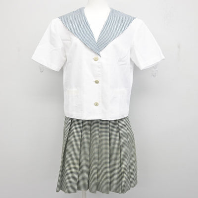 【中古】岡山県 就実高等学校 女子制服 2点 (セーラー服・スカート) sf090126