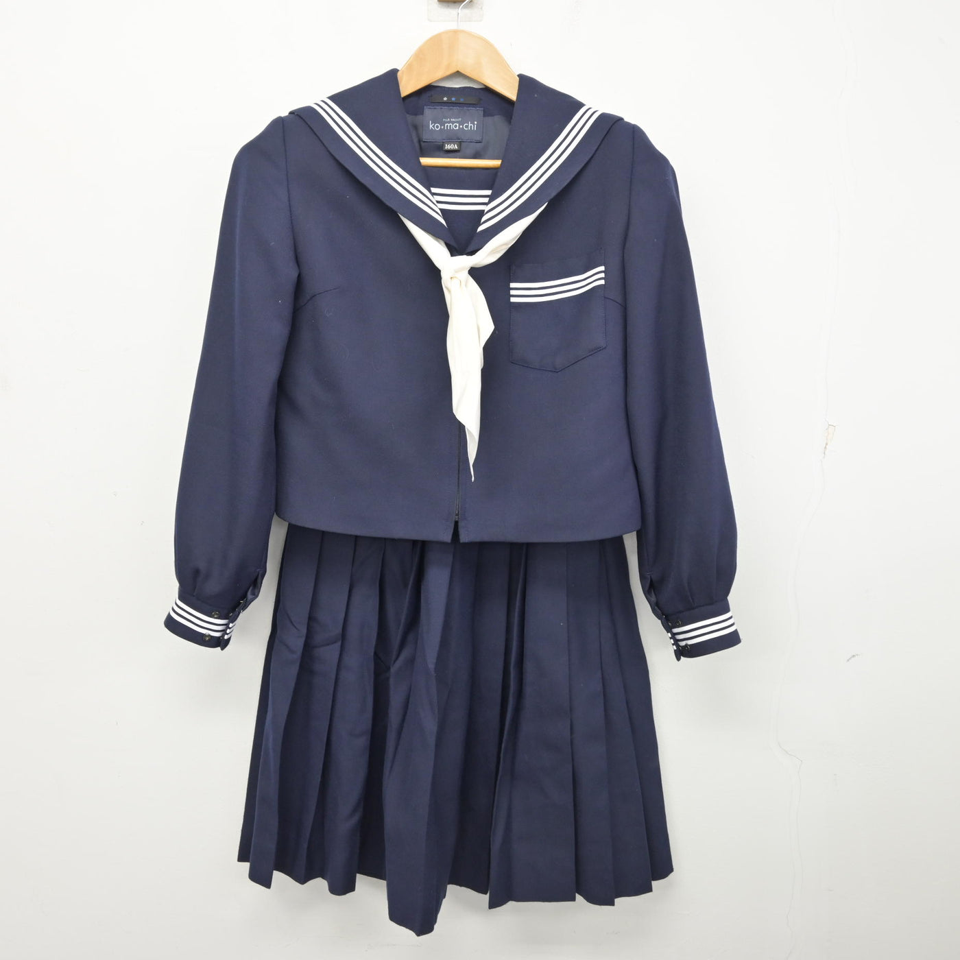 中古】富山県 高岡西部中学校 女子制服 3点 (セーラー服 中古】富山県 高岡西部中学校 女子制服 3点 (セーラー服