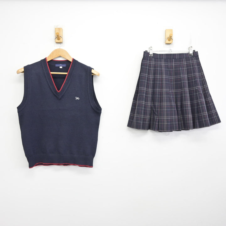 中古】神奈川県 百合丘高等学校 女子制服 3点 (ニットベスト