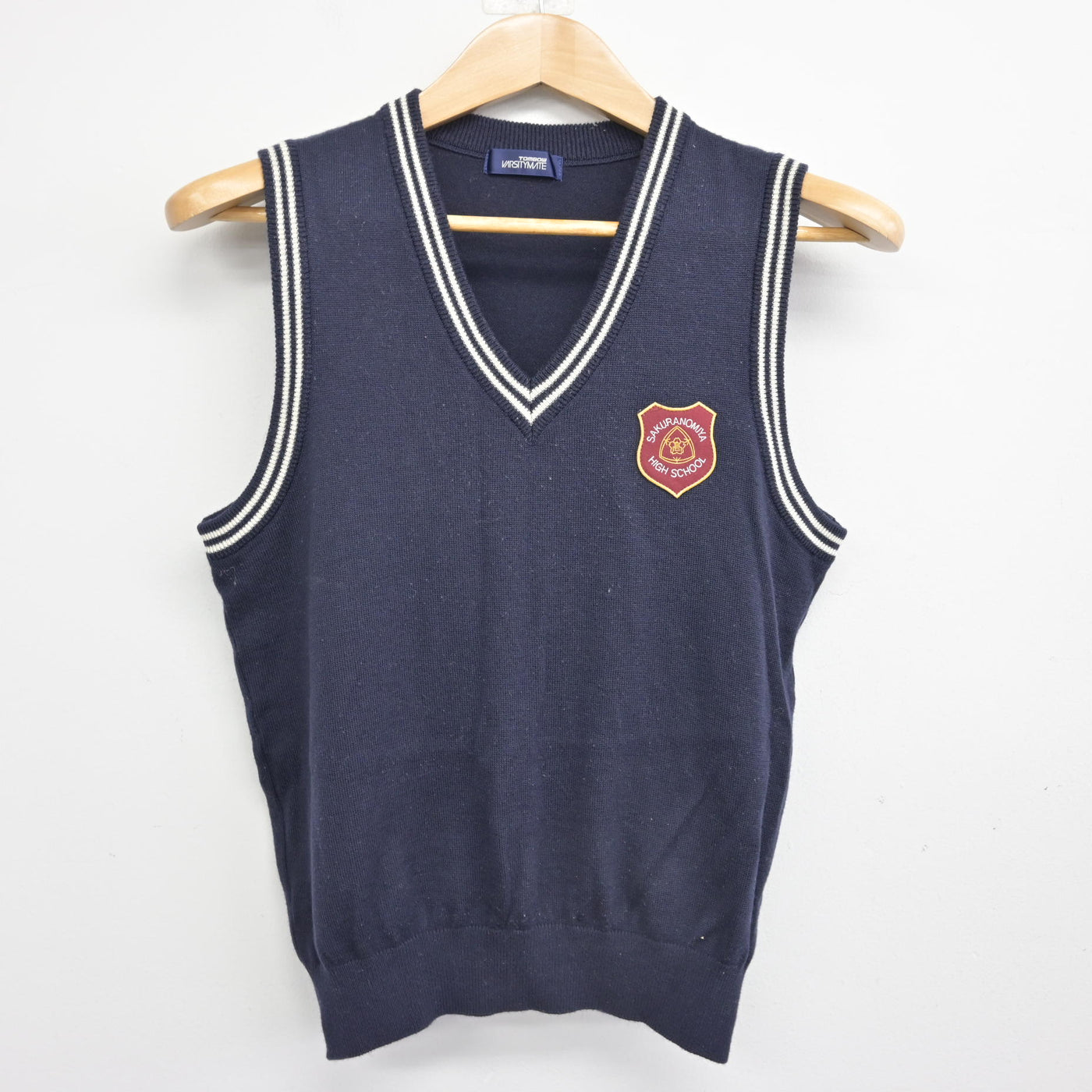 【中古】大阪府 桜宮高等学校/旧制服 女子制服 2点 (ニットベスト・スカート) sf090257