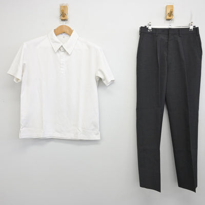 【中古】埼玉県 川越初雁高等学校 男子制服 2点 (シャツ・ズボン) sf090372
