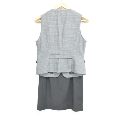 【中古】 事務服 女子制服 2点 (ベスト・スカート) sf090439