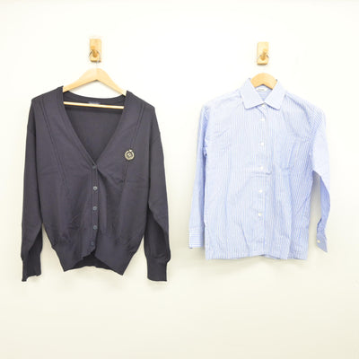 【中古】大阪府 東大阪大学敬愛高等学校/旧制服 女子制服 2点 (ニット・シャツ) sf090448