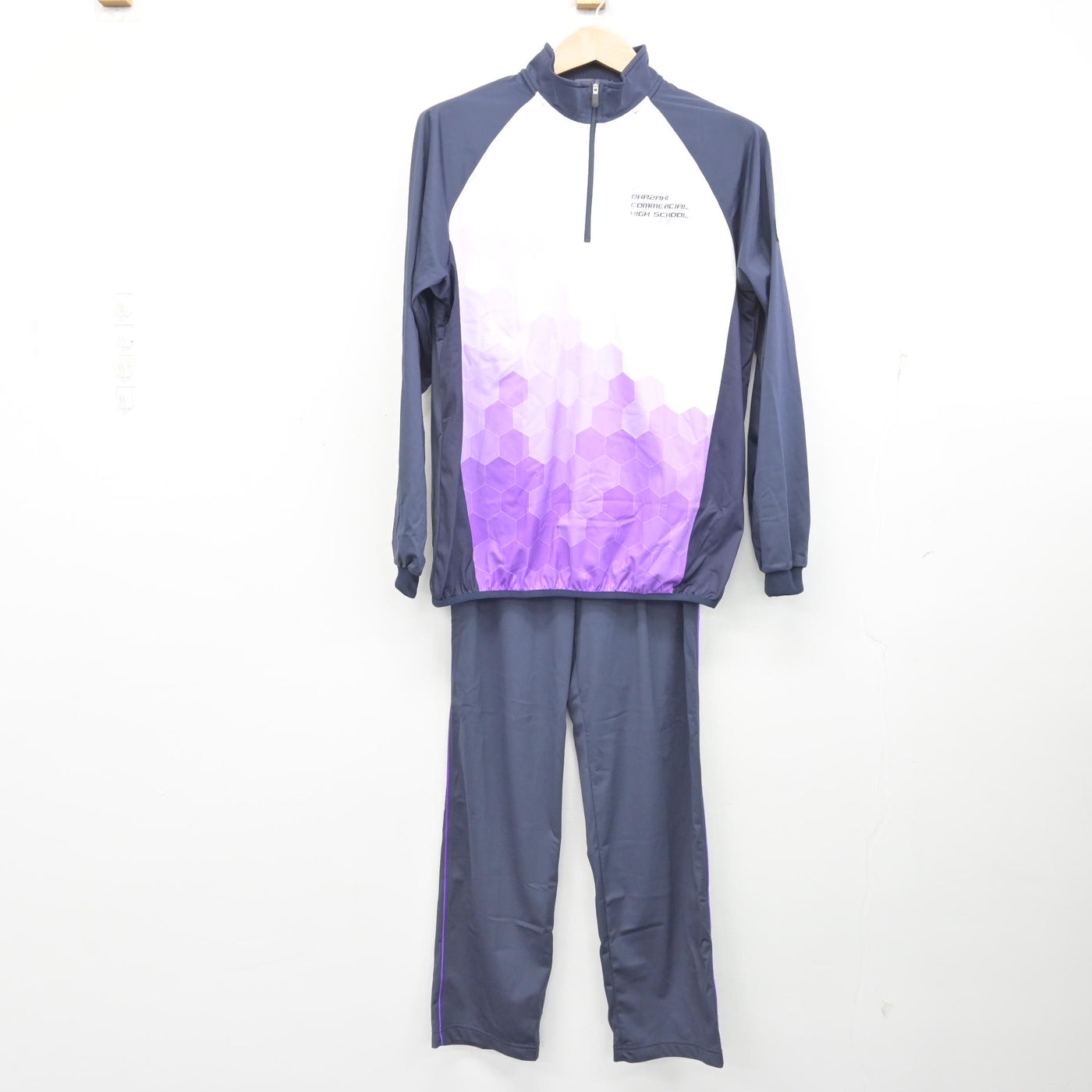 【中古】愛知県 岡崎商業高等学校 女子制服 2点 (ジャージ 上・ジャージ 下) sf090460