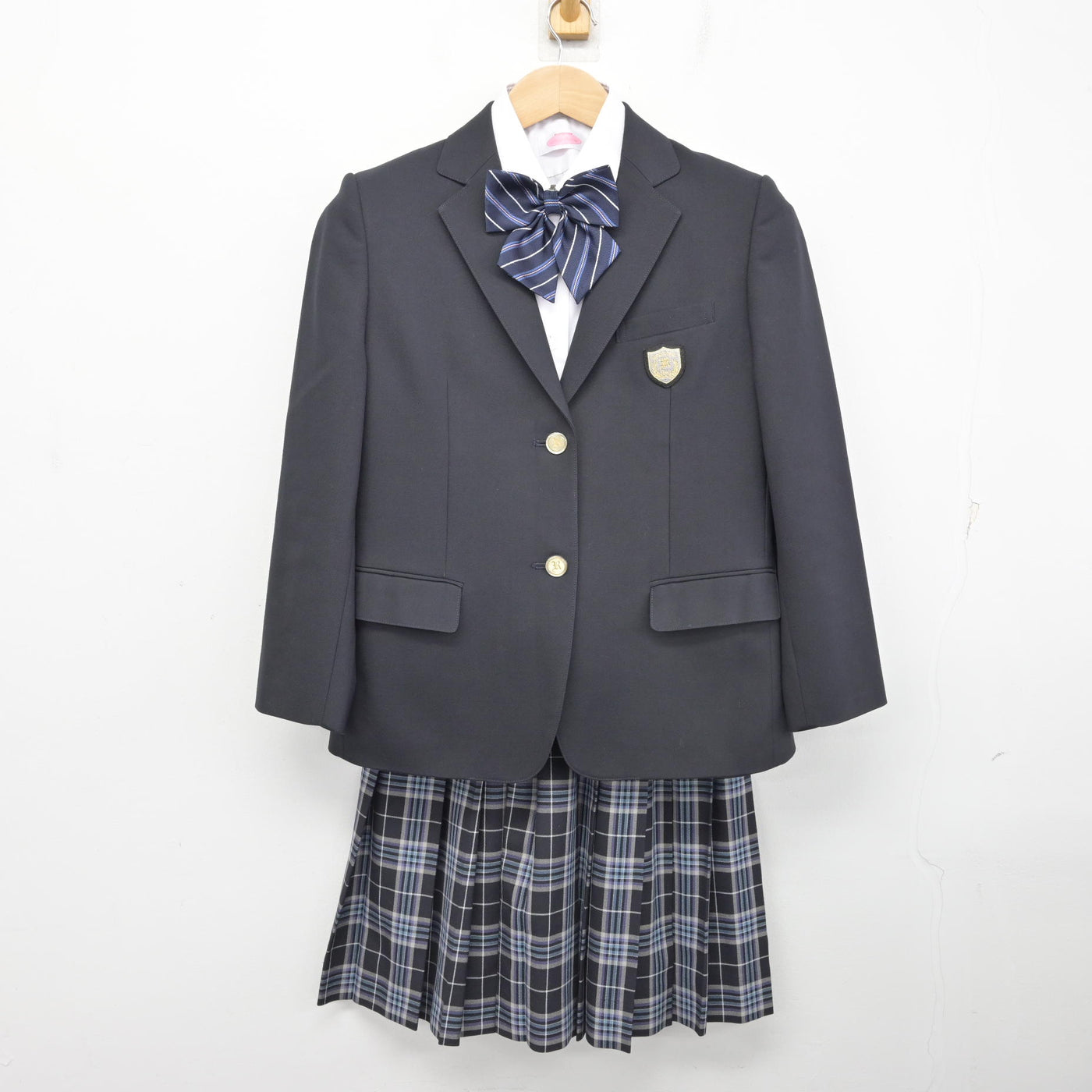 【中古】宮城県 利府中学校 女子制服 4点 (ブレザー・シャツ・スカート) sf090517