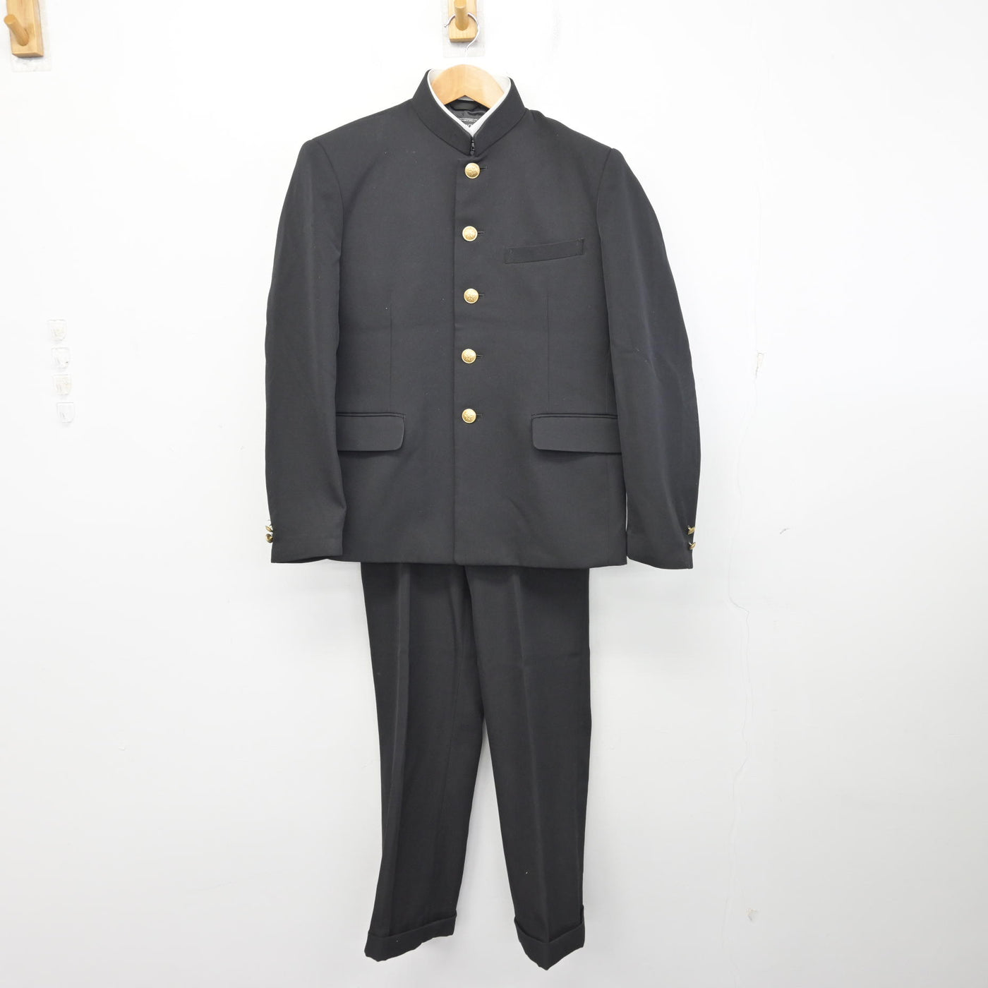 【中古】千葉県 勝浦市立北中学校 男子制服 3点 (学ラン・ズボン) sf090608
