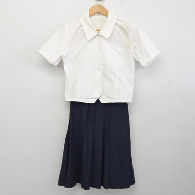 【中古】島根県 三隅中学校 女子制服 2点 (シャツ・スカート) sf090632