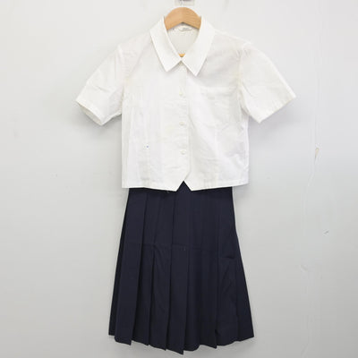 【中古】島根県 三隅中学校 女子制服 2点 (シャツ・スカート) sf090633