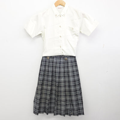 【中古】山形県 左沢高等学校 女子制服 2点 (シャツ・スカート) sf090645
