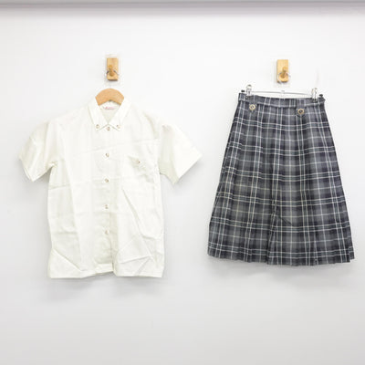 【中古】山形県 左沢高等学校 女子制服 2点 (シャツ・スカート) sf090645