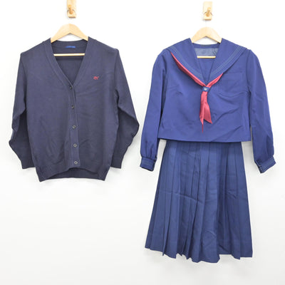 【中古】北海道 北海道滝川西高等学校 女子制服 4点 (セーラー服・ニット・スカート) sf090646