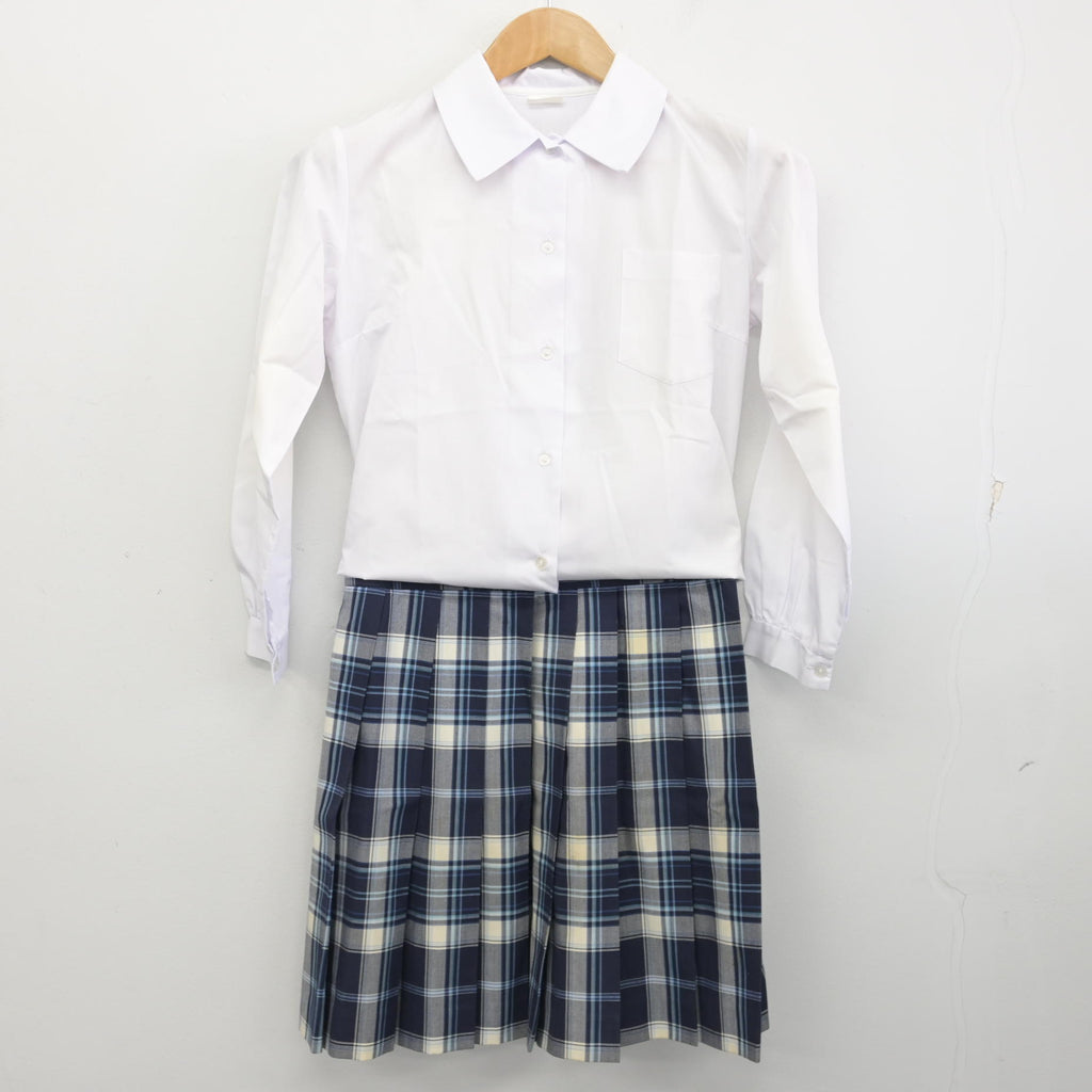 中古】福島県 安達東高等学校 女子制服 2点 (シャツ・スカート 中古】福島県 安達東高等学校 女子制服 2点 (シャツ・スカート