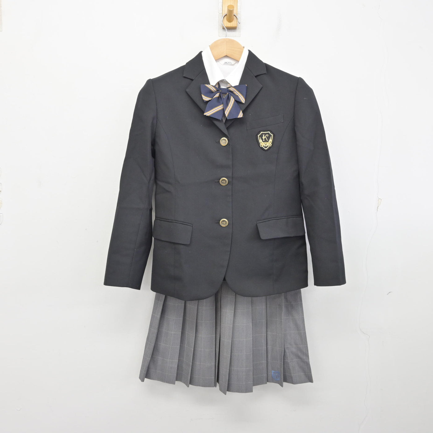 【中古】千葉県 船橋北高等学校 女子制服 4点 (ブレザー・シャツ・スカート) sf090673