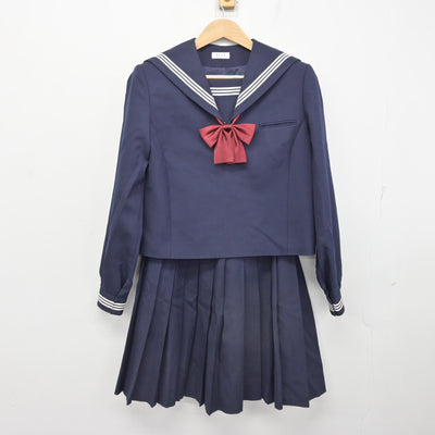 【中古】新潟県 小千谷中学校 女子制服 4点 (セーラー服・スカート) sf090701