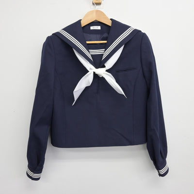 【中古】新潟県 小千谷中学校 女子制服 4点 (セーラー服・スカート) sf090701